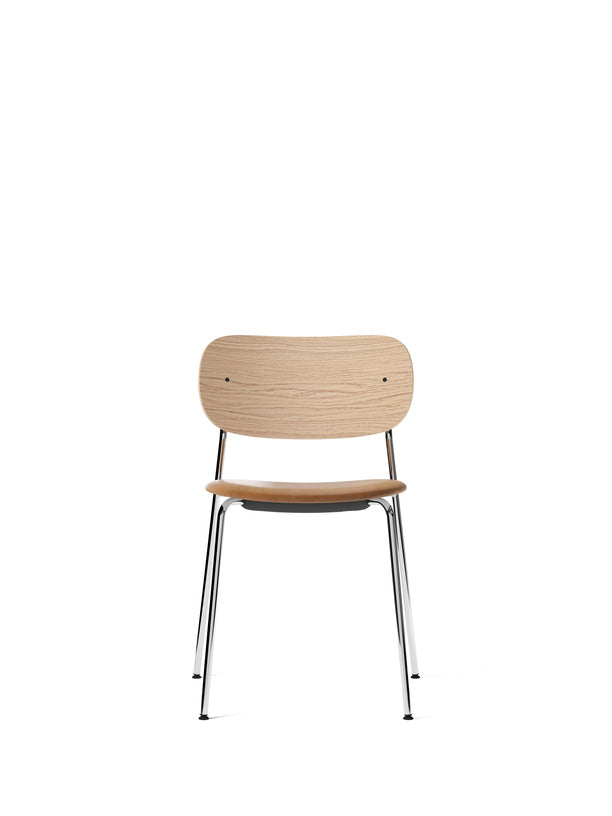 Co Chair, Dining Height, Chrome, Upholstered Seat