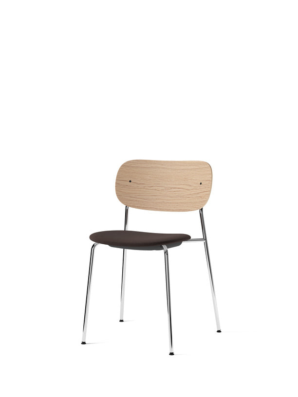 Co Chair, Dining Height, Chrome, Upholstered Seat