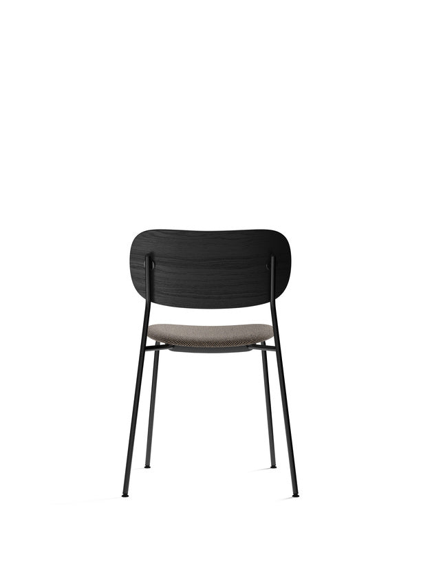 Co Chair, Dining Height, Black Steel, Upholstered Seat