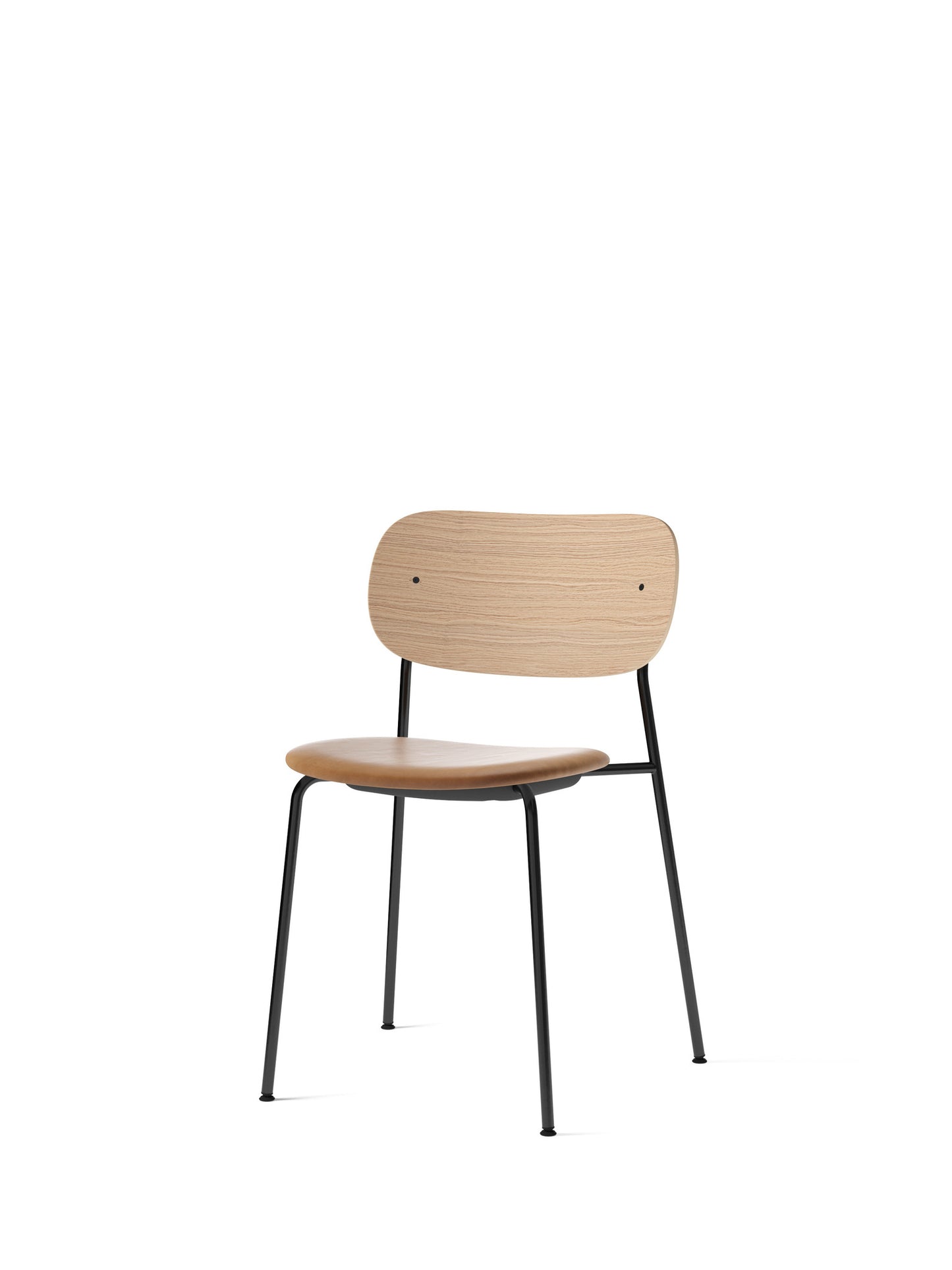 Co Chair, Dining Height, Black Steel, Upholstered Seat