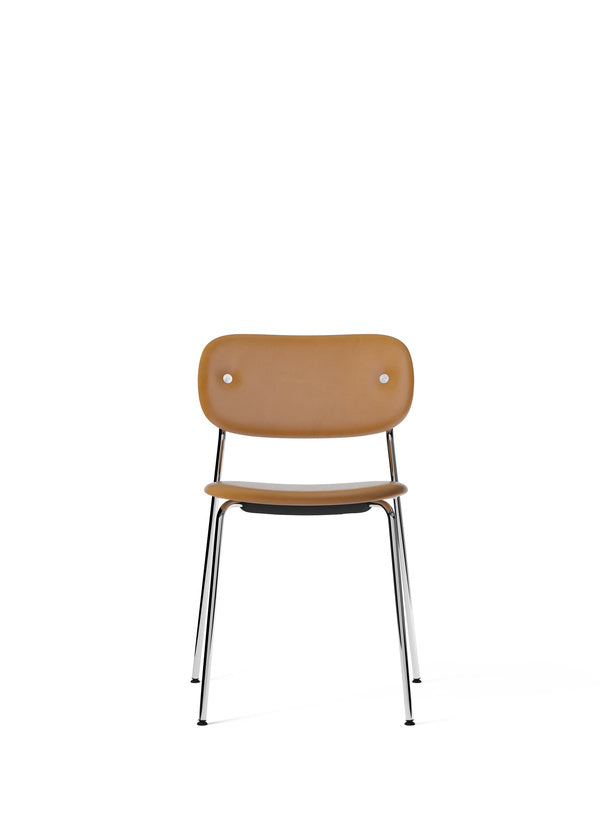 Co Chair, Dining Height, Chrome, Fully Upholstered