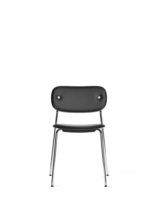 Co Chair, Dining Height, Chrome, Fully Upholstered