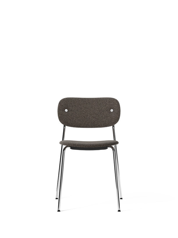 Co Chair, Dining Height, Chrome, Fully Upholstered
