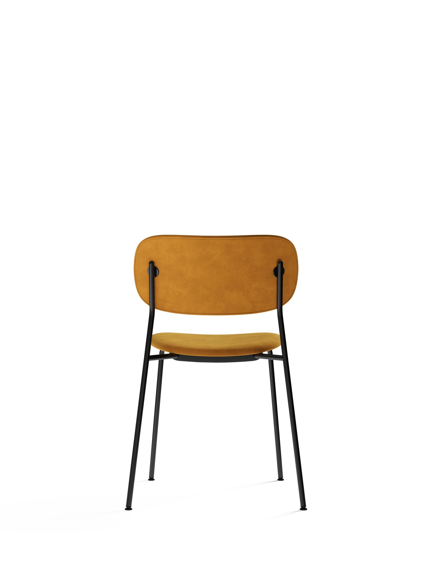 Co Chair, Dining Height, Black Steel, Fully Upholstered