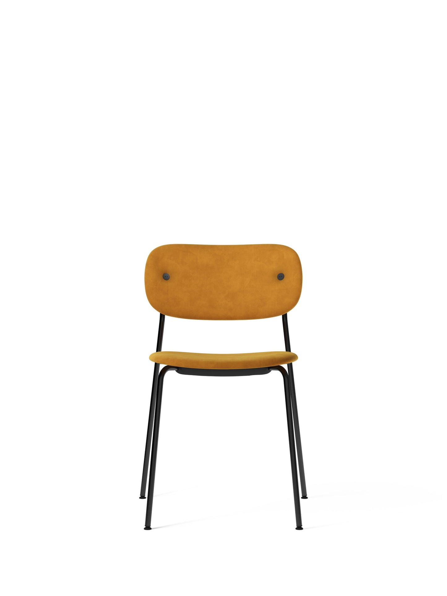 Co Chair, Dining Height, Black Steel, Fully Upholstered