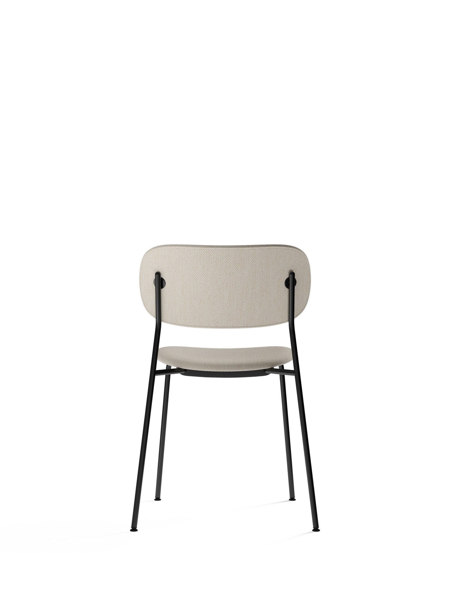 Co Chair, Dining Height, Black Steel, Fully Upholstered