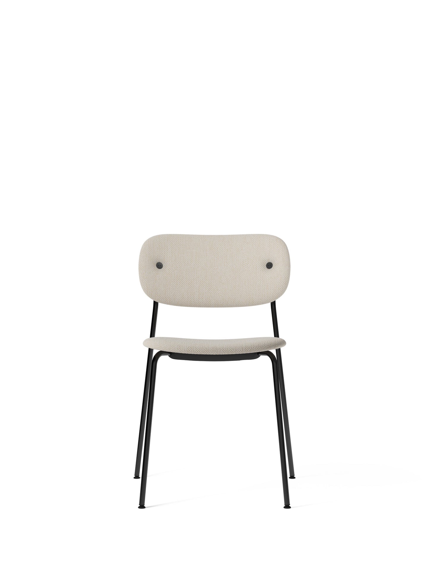 Co Chair, Dining Height, Black Steel, Fully Upholstered