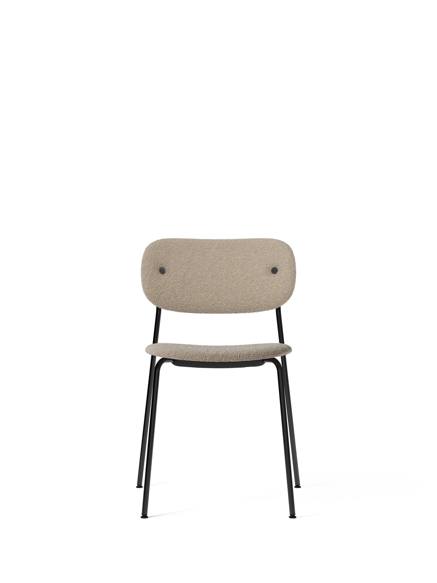 Co Chair, Dining Height, Black Steel, Fully Upholstered