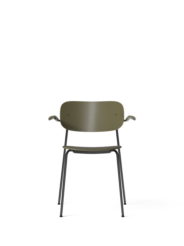 Co Chair, Dining Height with Arms, Legs - Plastic Seat and Back