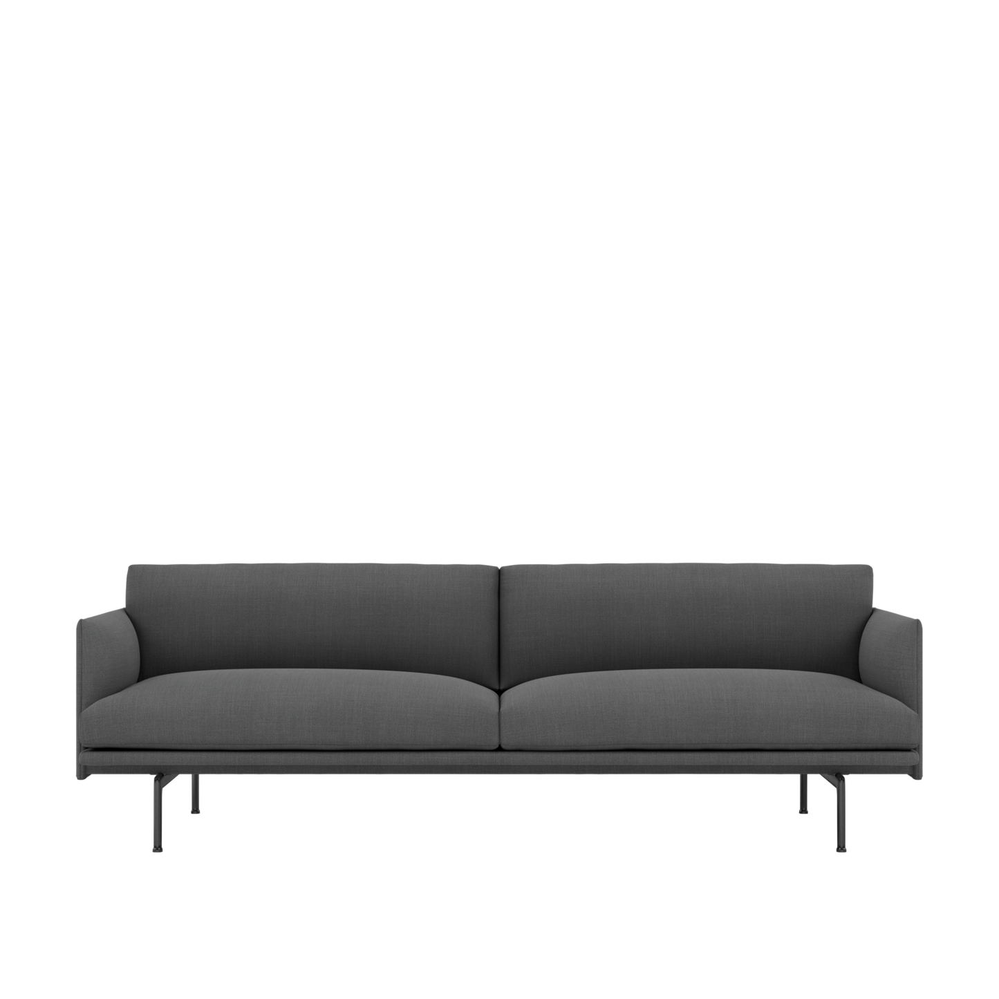 Outline Sofa / 3-Seater, Black Base