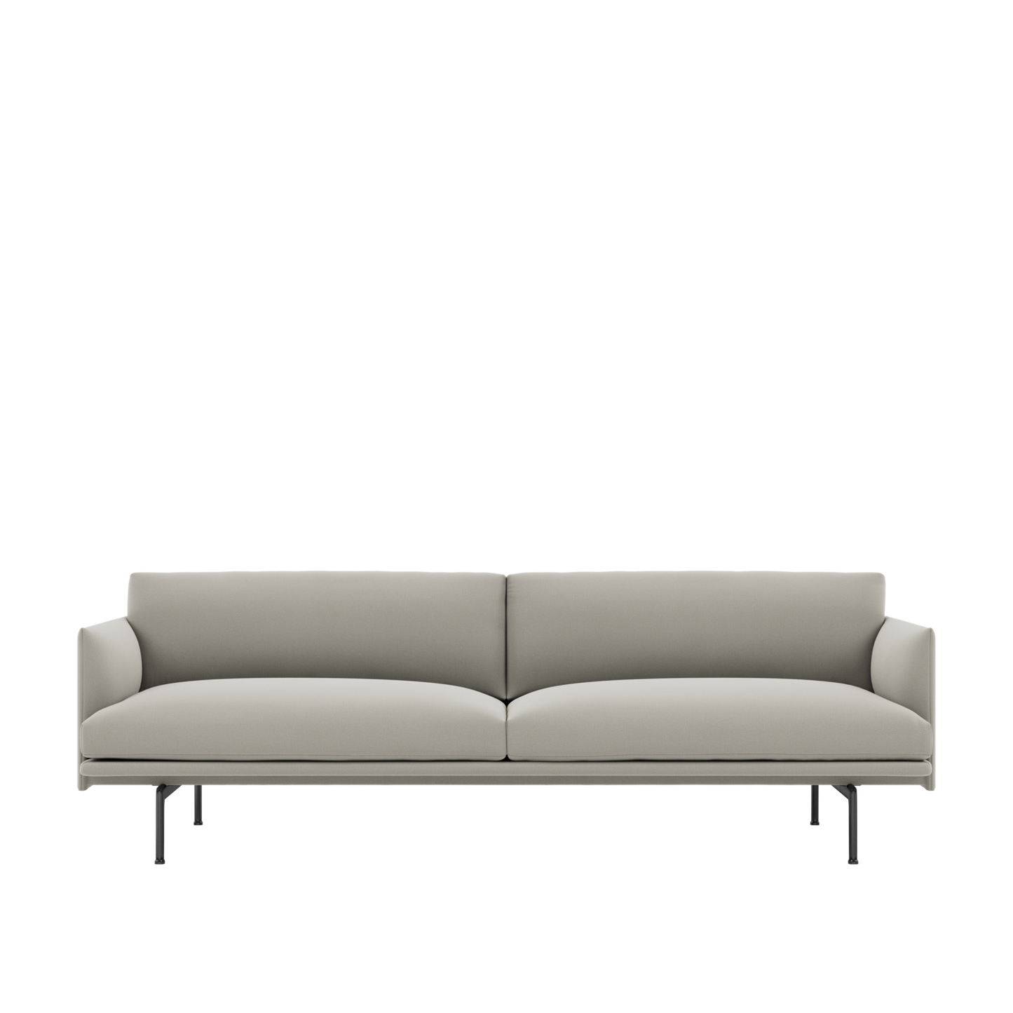 Outline Sofa / 3-Seater, Black Base