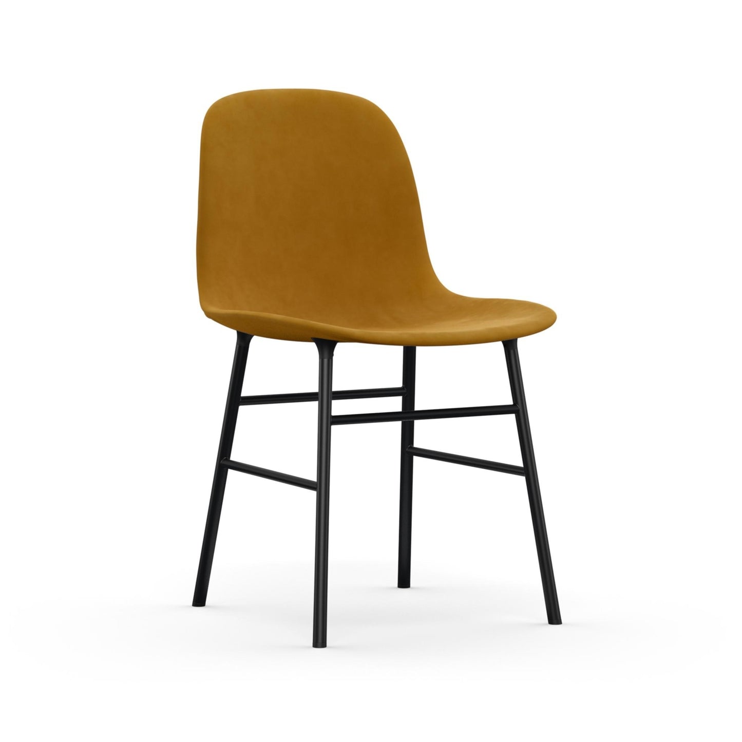 Form Chair Full Upholstery Black Steel