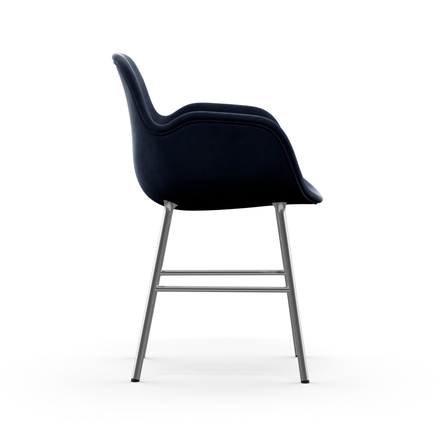 Form Armchair Full Upholstery Chrome