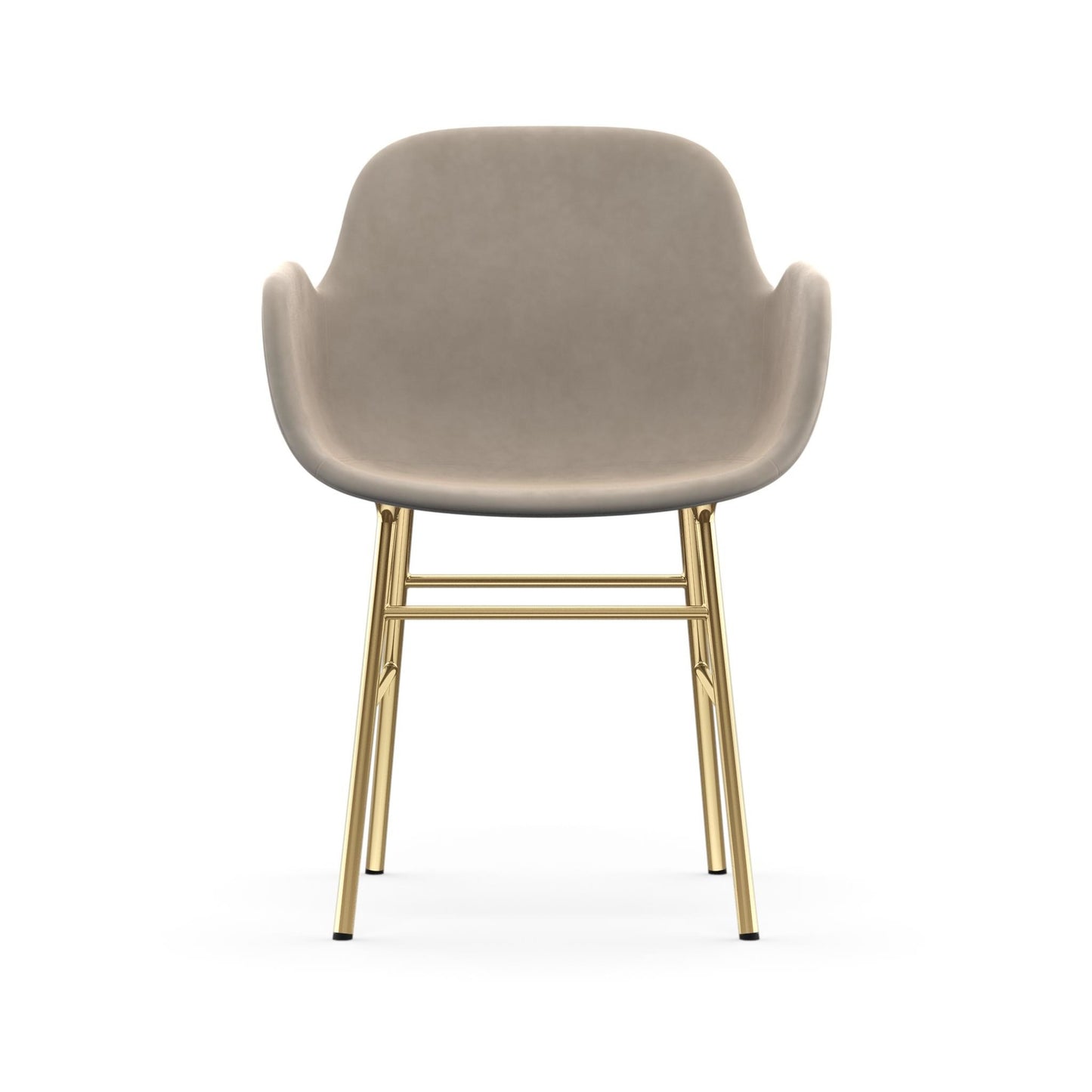 Form Armchair Full Upholstery Brass