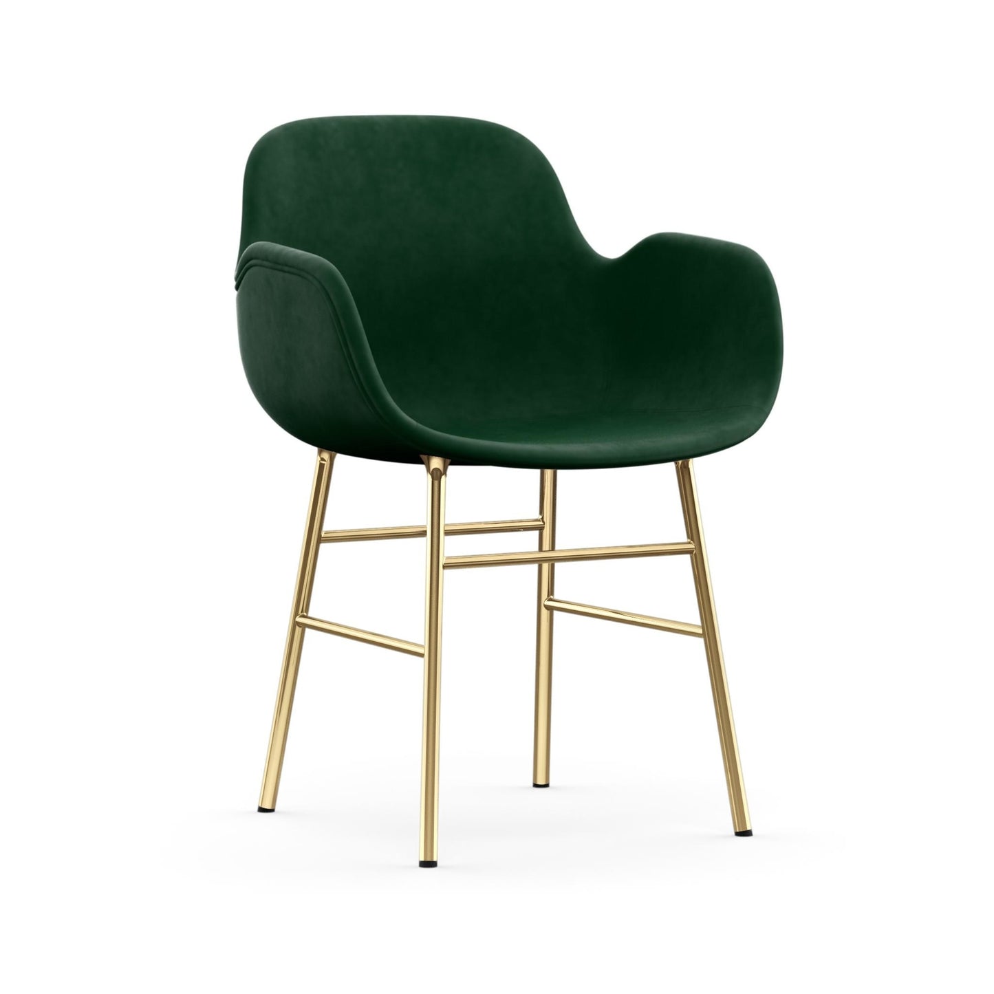 Form Armchair Full Upholstery Brass