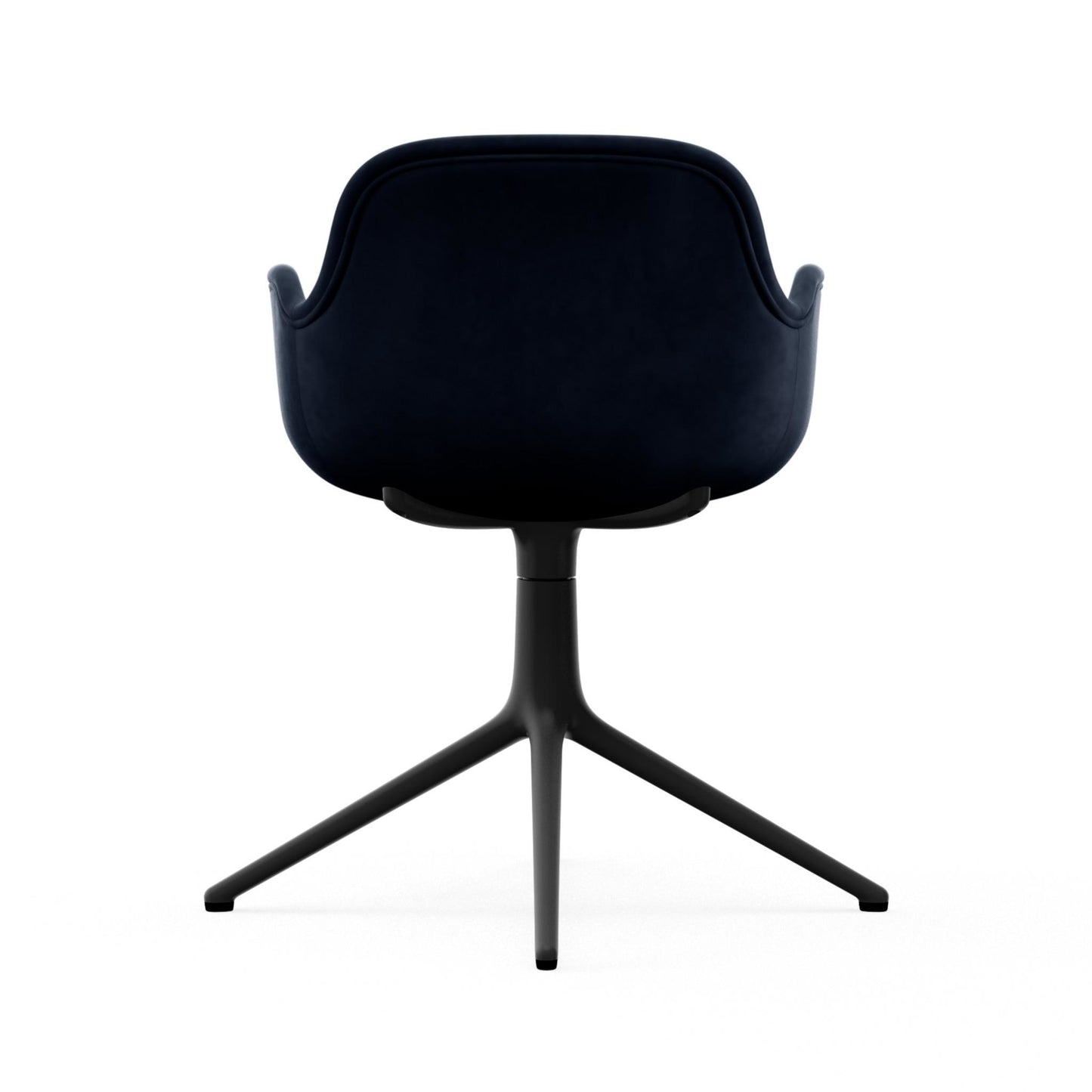 Form Armchair Swivel 4L Full Upholstered, Black Alu