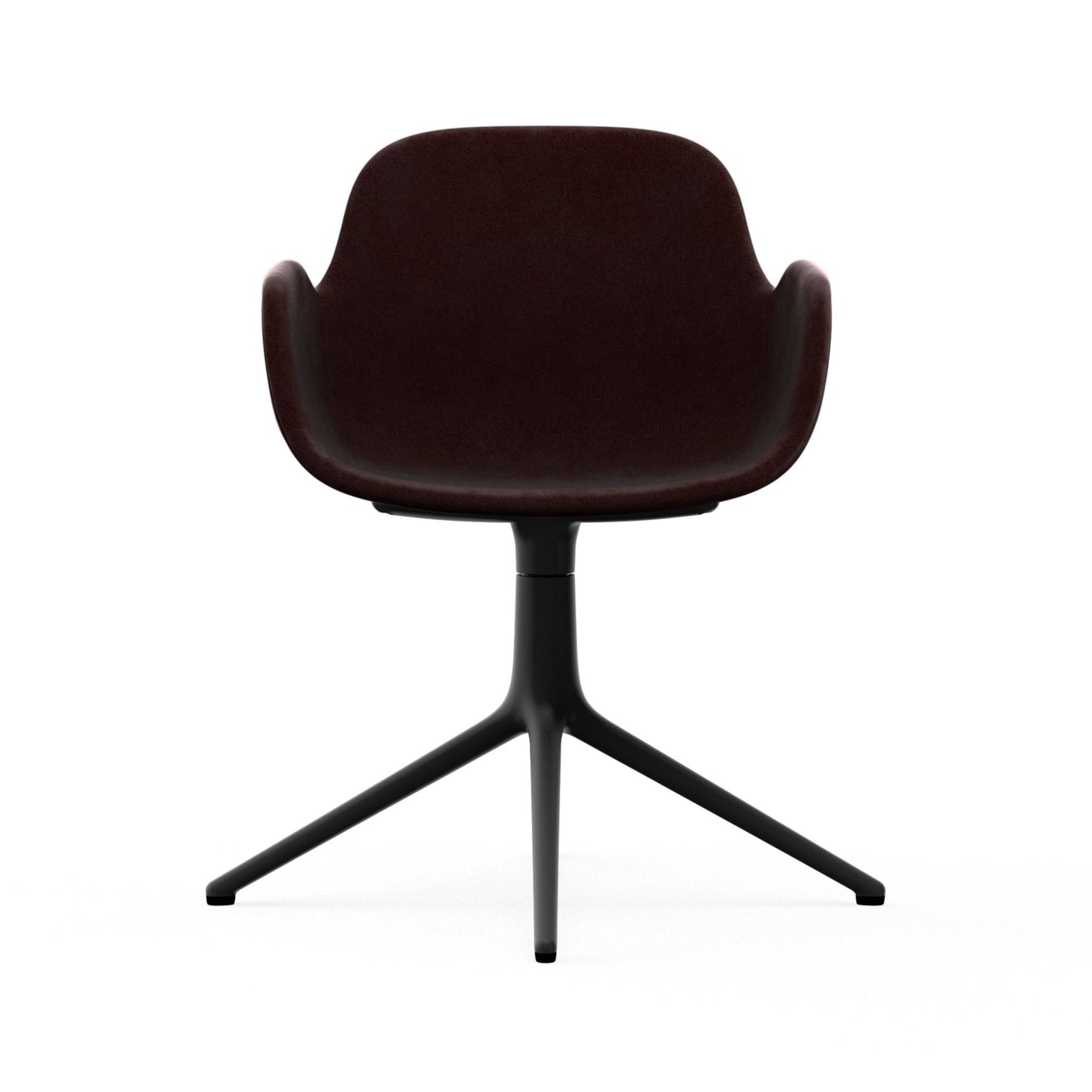 Form Armchair Swivel 4L Full Upholstered, Black Alu