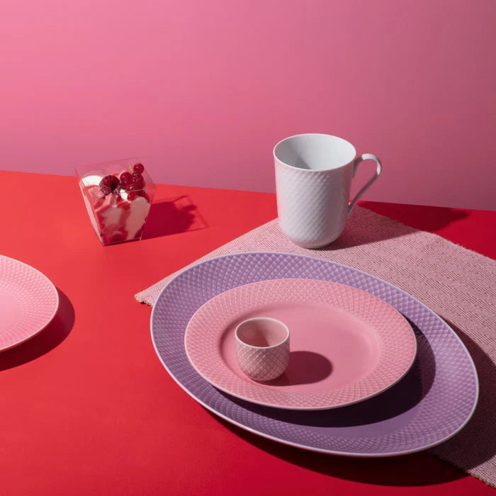 Porcelæn Rhombe Color Oval Serving Dish