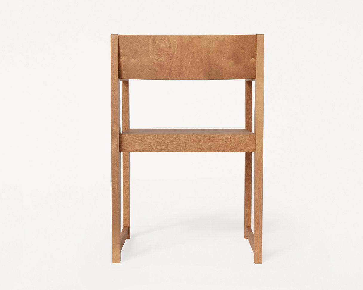 Armrest Chair 01 | Warm Brown Wood