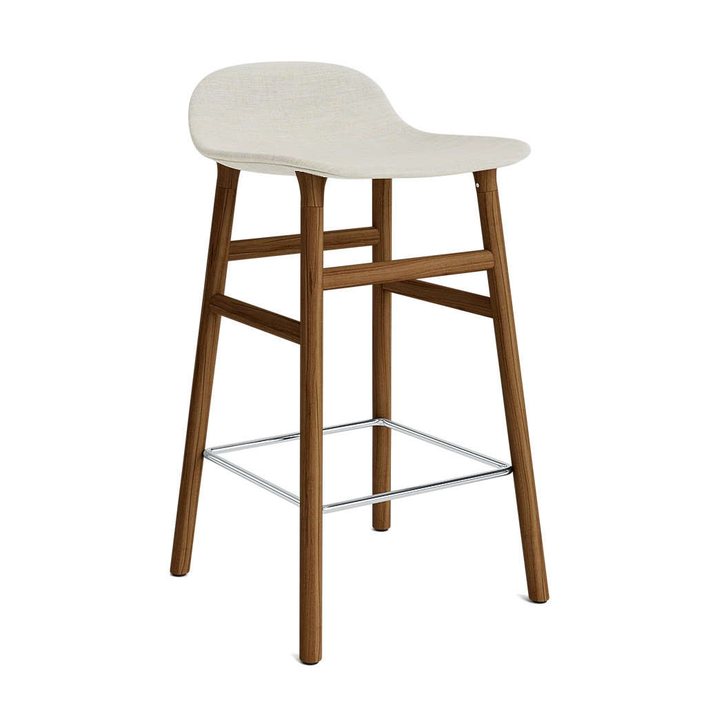 Form Barstool 65 cm Full Upholstery Walnut