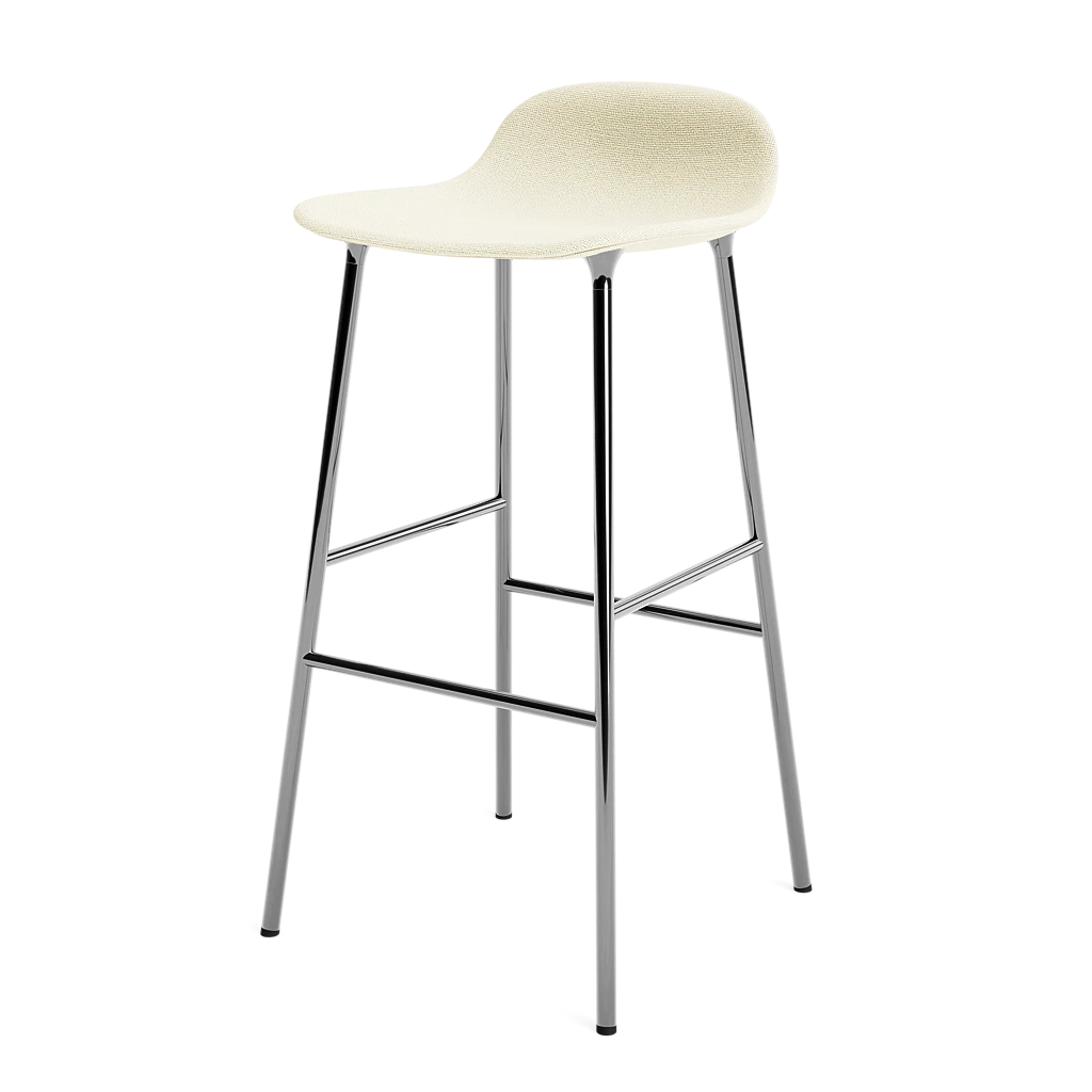 Form Barstool 75 cm Full Upholstery Chrome