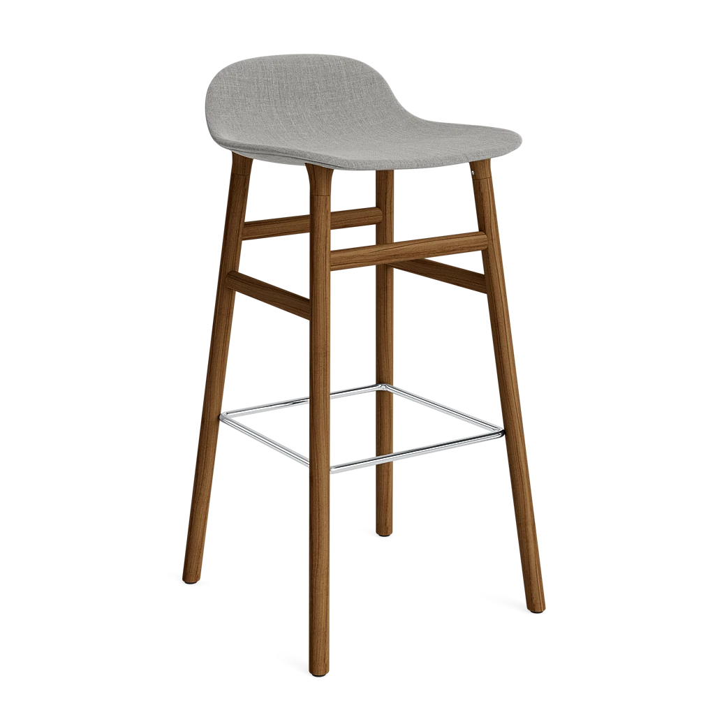 Form Barstool 75 cm Full Upholstery Walnut