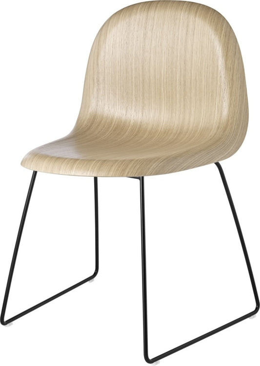 3D Dining Chair - Un-Upholstered, Sledge base