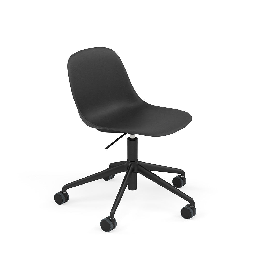 Fiber Side Chair / Swivel Base with Castors & Gas Lift, Fiber Shell