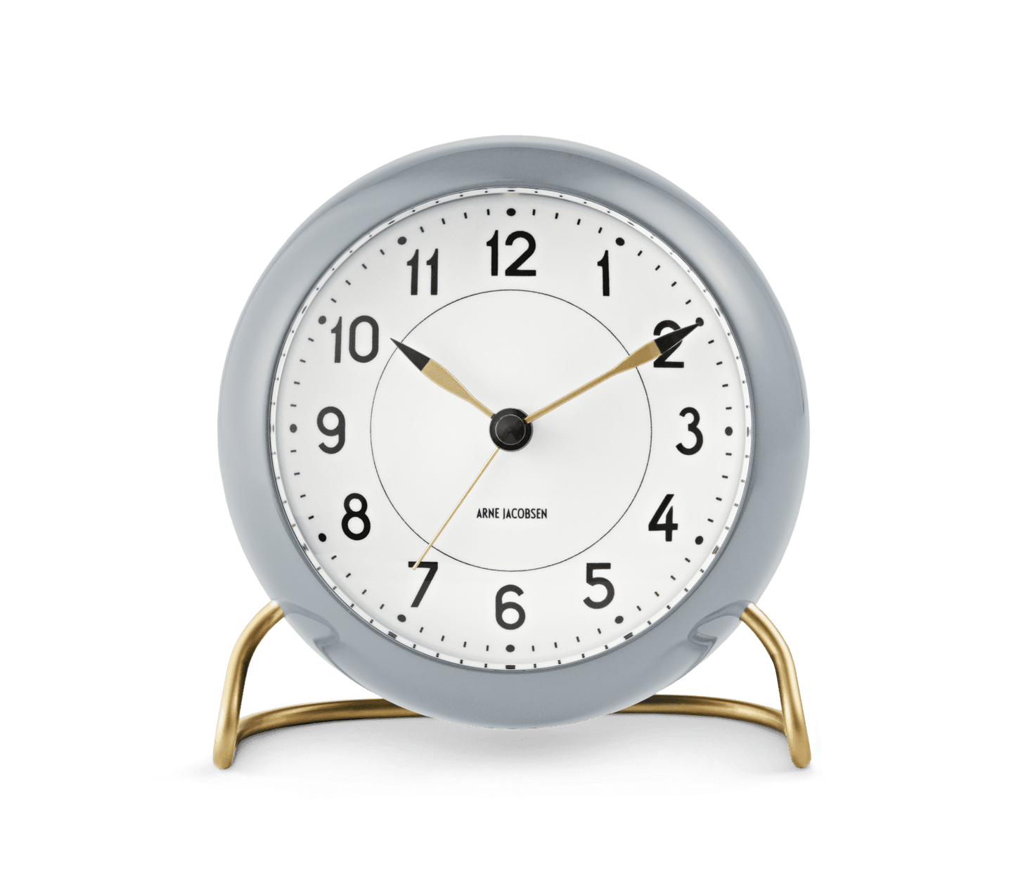 AJ Station Table Clock Ø11 cm Grey/White