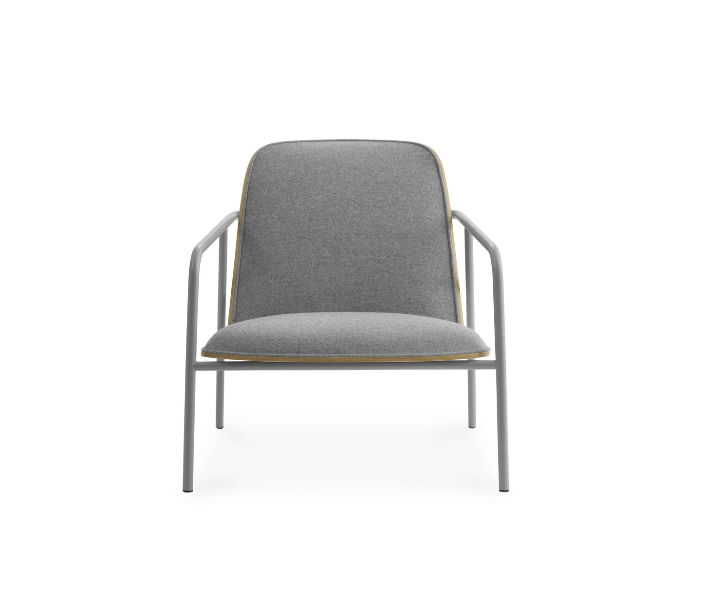 Pad Lounge Chair Low Grey Steel