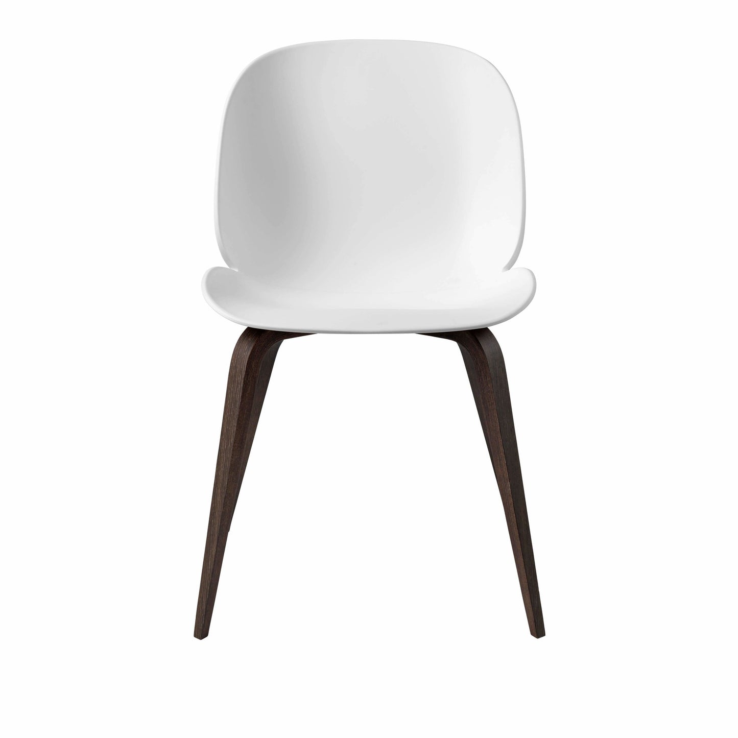 Beetle Dining Chair - Un-Upholstered, Wood Base, Smoked Oak Matte Lacquered