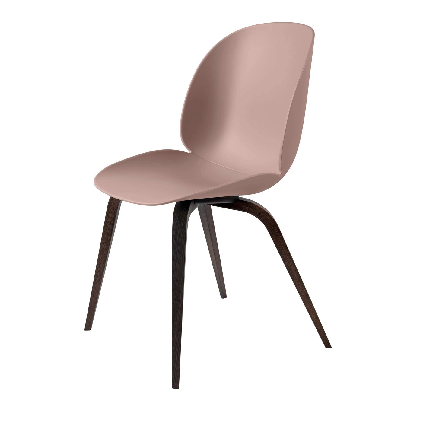 Beetle Dining Chair - Un-Upholstered, Wood Base, Smoked Oak Matte Lacquered