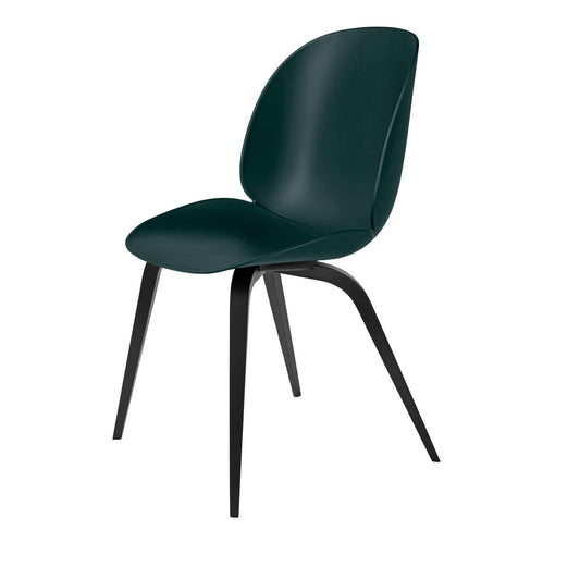 Beetle Dining Chair - Un-Upholstered, Wood Base, Black Stained Beech Semi Matte Lacquered Base