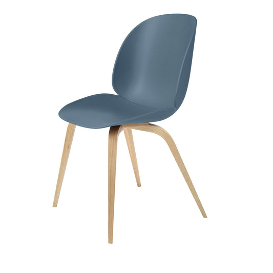 Beetle Dining Chair - Un-Upholstered, Wood base, Oak Semi Matte Lacquered Base