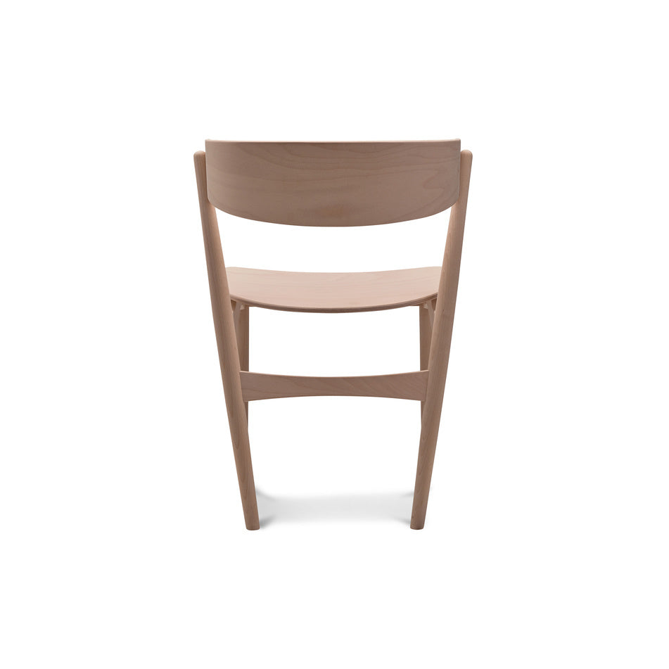 No. 7 Dining Chair, Beech - Wooden backrest/Upholstered seat