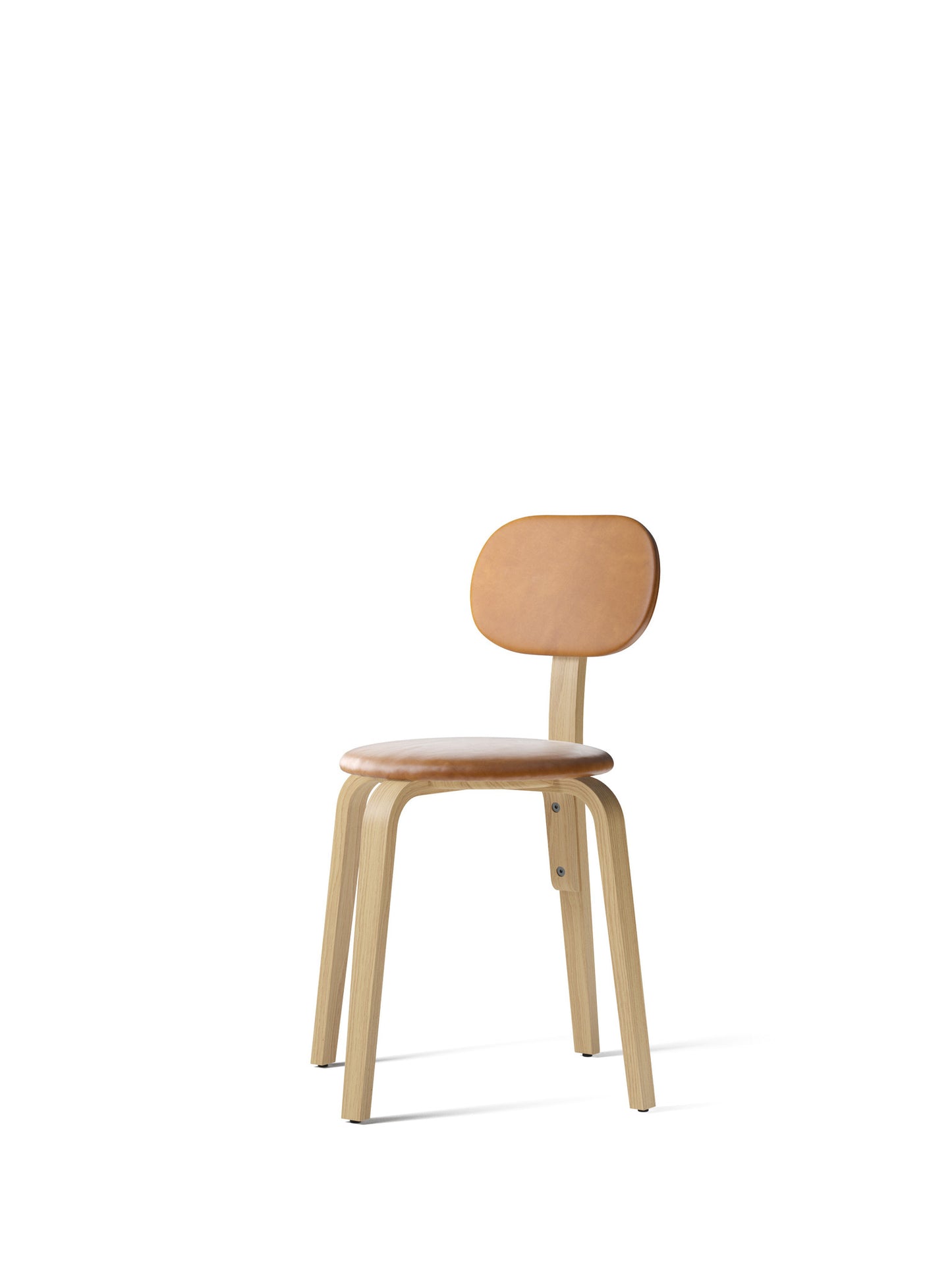 Afteroom Plus, Wooden Base Dining Chair, Upholstered