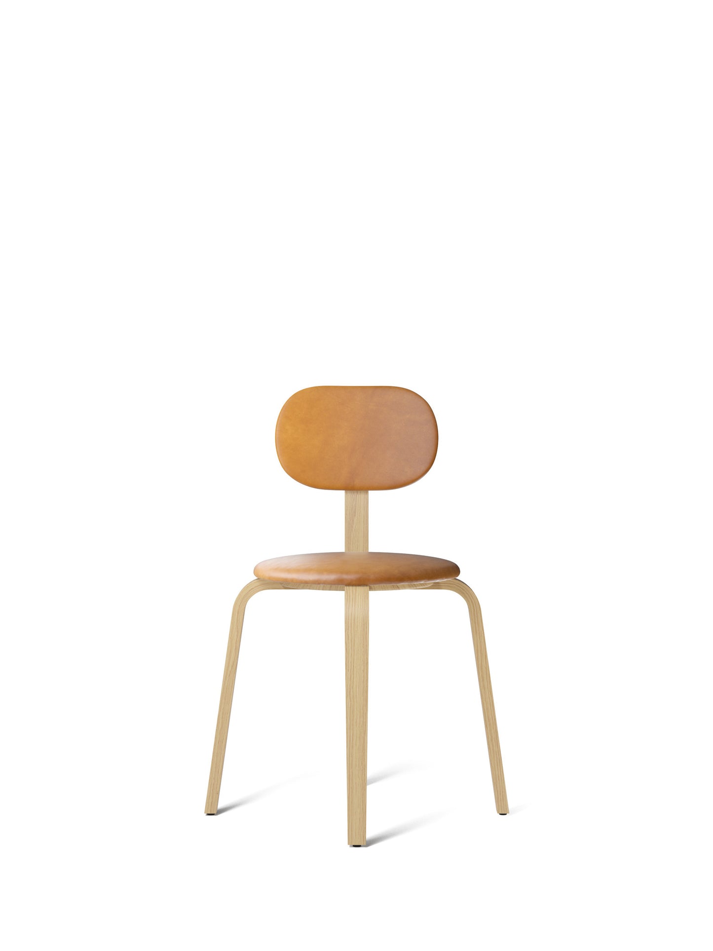 Afteroom Plus, Wooden Base Dining Chair, Upholstered