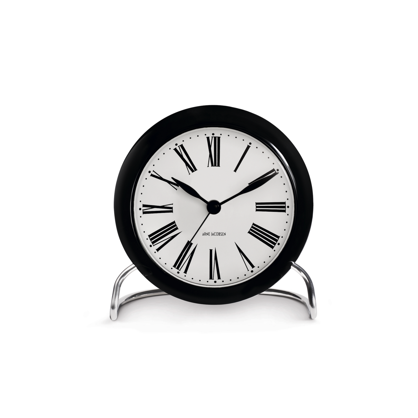 Roman Table Clock 11 cm Black/White