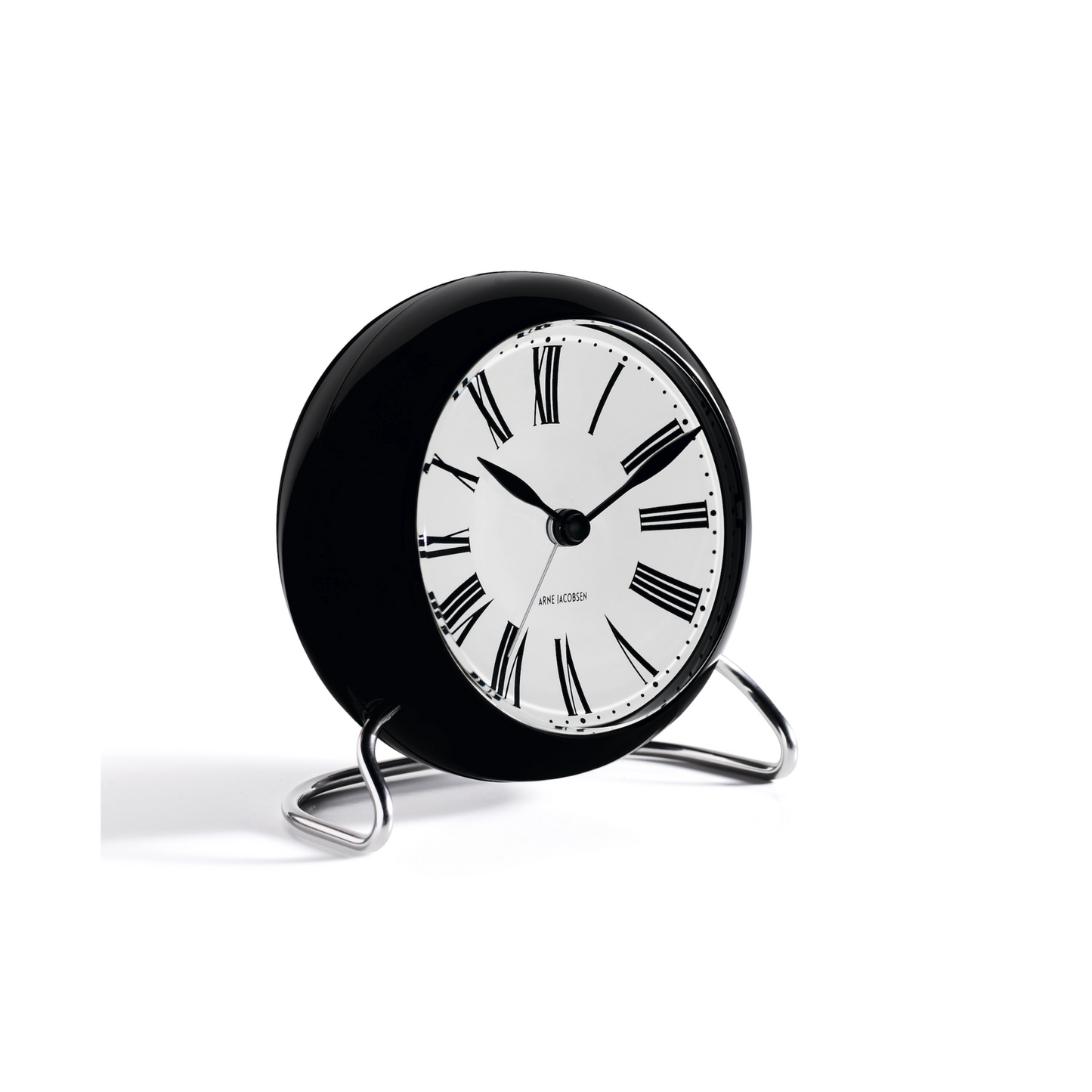 Roman Table Clock 11 cm Black/White