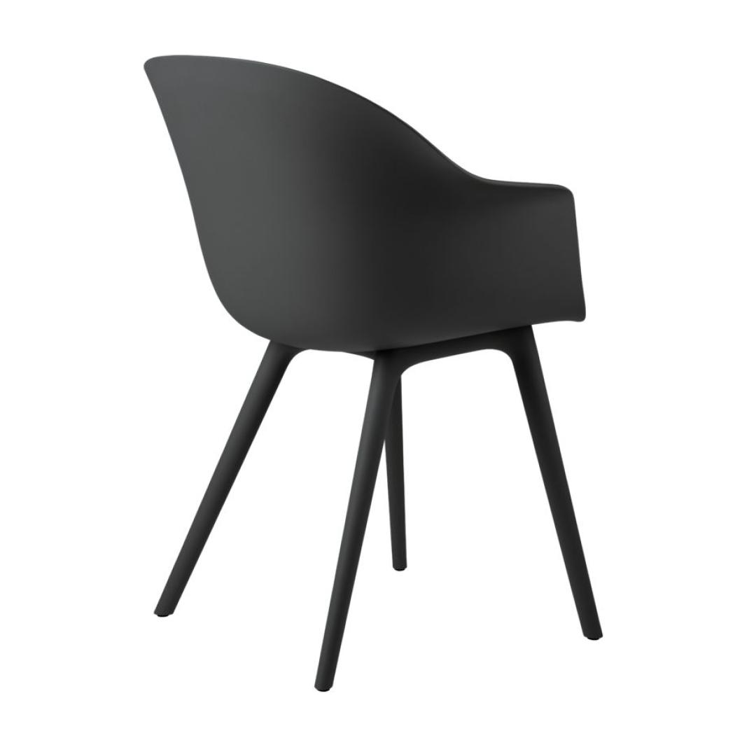 Bat Dining Chair, Plastic Base, Un-Upholstered