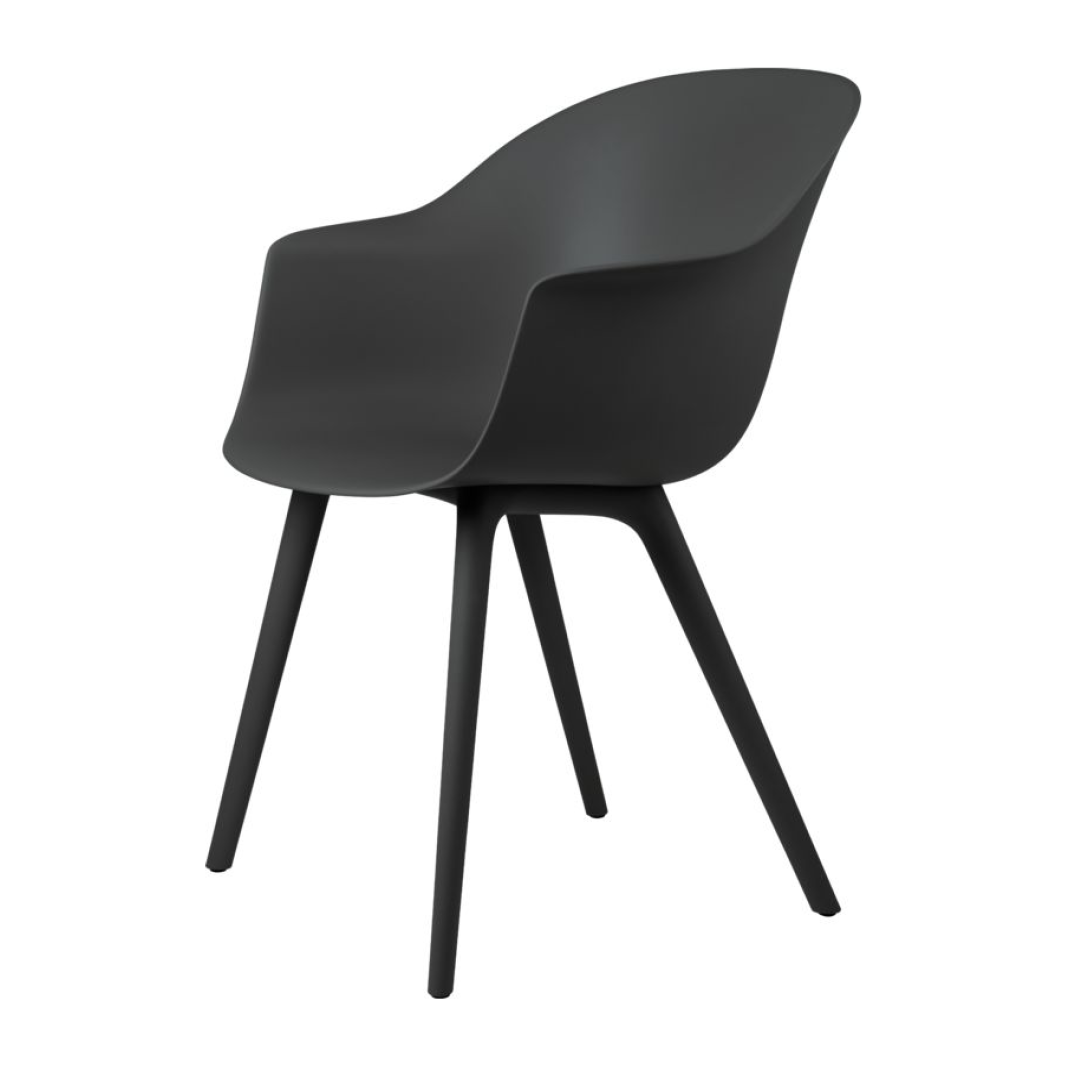 Bat Dining Chair, Plastic Base, Un-Upholstered