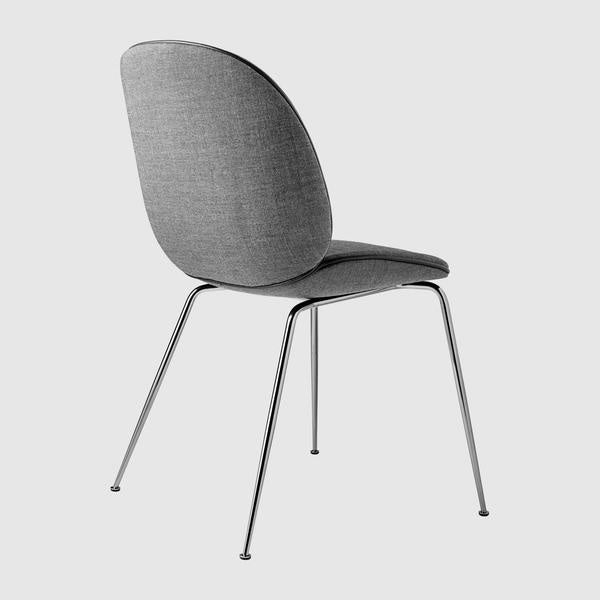 Beetle Dining Chair - Fully Upholstered, Conic Base, Chrome Base