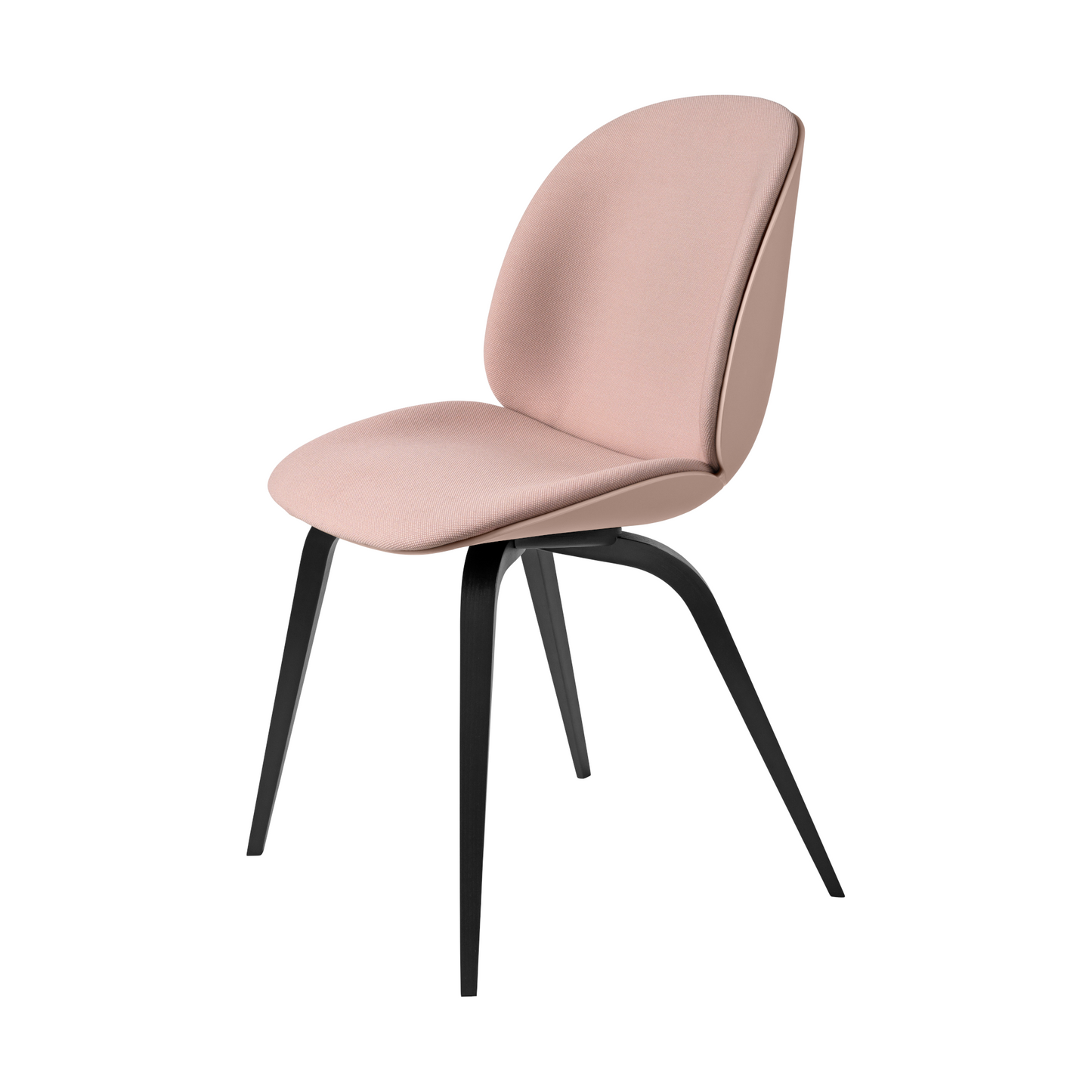 Beetle Dining Chair - Fully Upholstered, Wood base, Black Stained Beech Semi Matt Lacquered Base