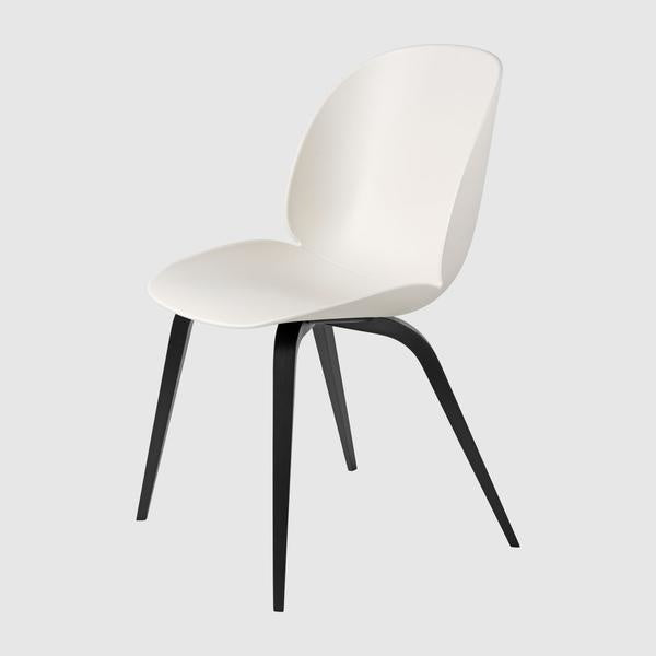 Beetle Dining Chair - Un-Upholstered, Wood Base, Black Stained Beech Semi Matte Lacquered Base