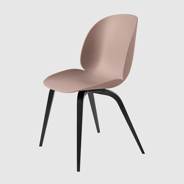 Beetle Dining Chair - Un-Upholstered, Wood Base, Black Stained Beech Semi Matte Lacquered Base