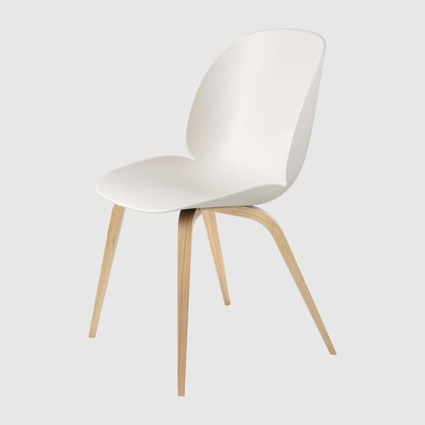 Beetle Dining Chair - Un-Upholstered, Wood base, Oak Semi Matte Lacquered Base