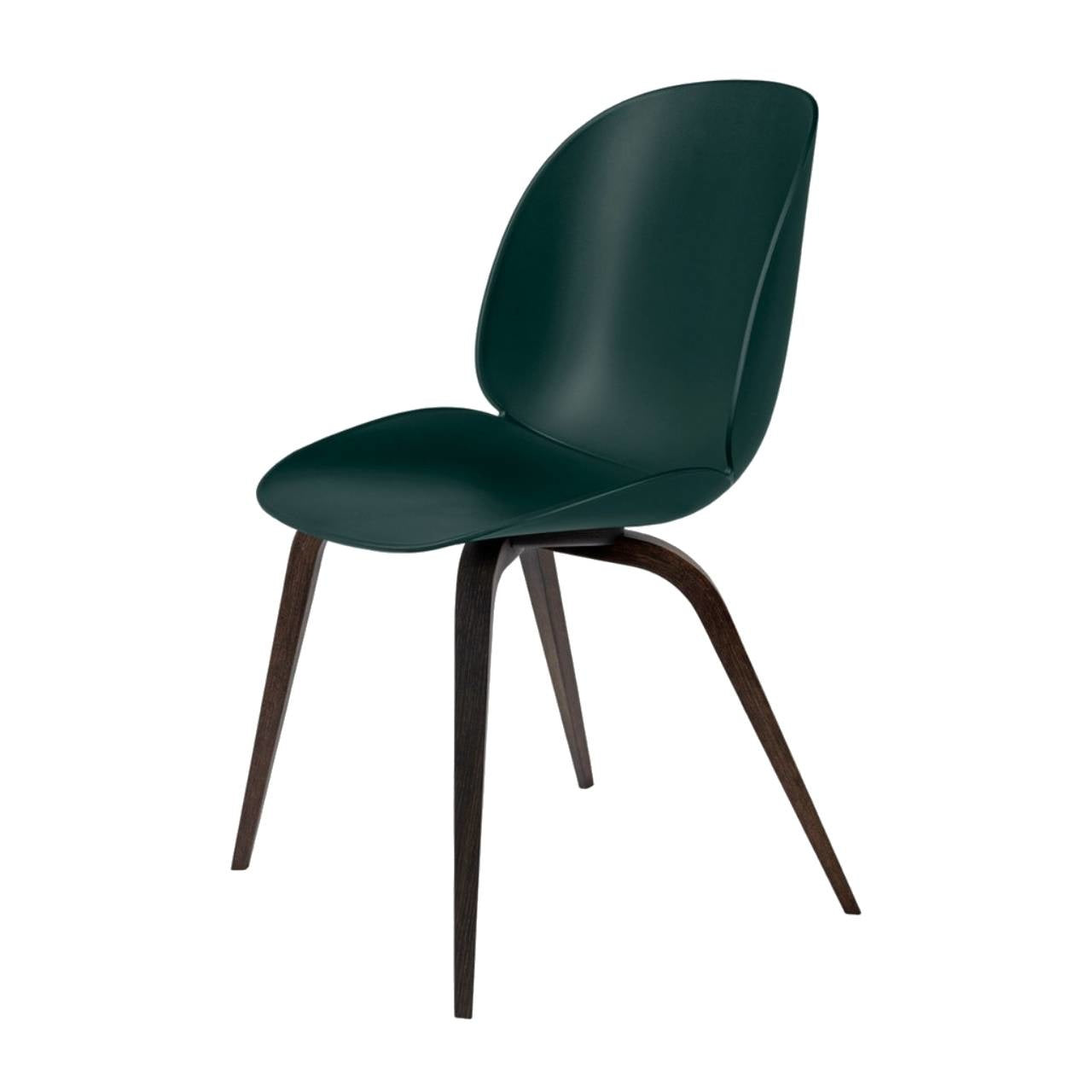 Beetle Dining Chair - Un-Upholstered, Wood Base, Smoked Oak Matte Lacquered