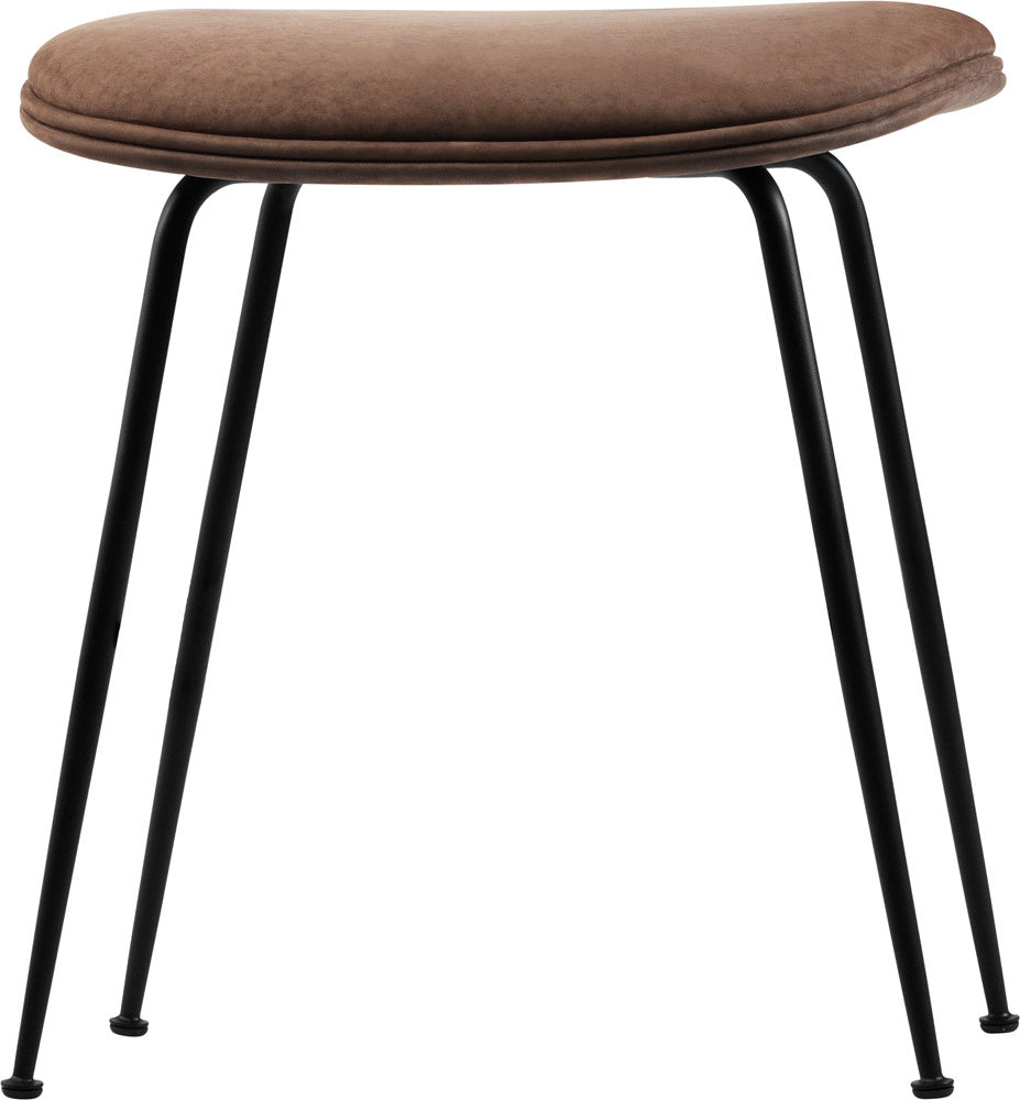 Beetle Stool - Fully Upholstered, 45, Conic base, Black Matte