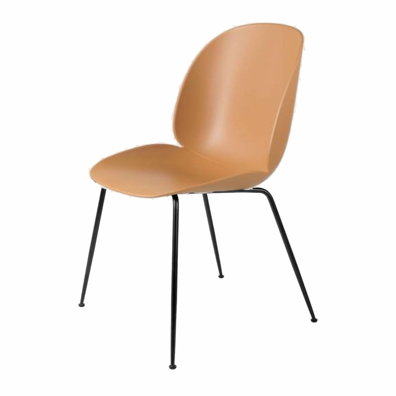 Beetle Dining Chair - Un-Upholstered, Conic Base, Black Matte Base