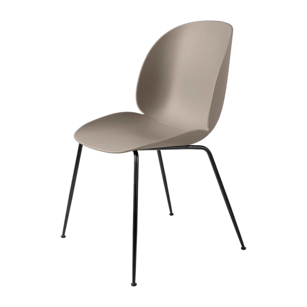 Beetle Dining Chair - Un-Upholstered, Conic Base, Black Matte Base